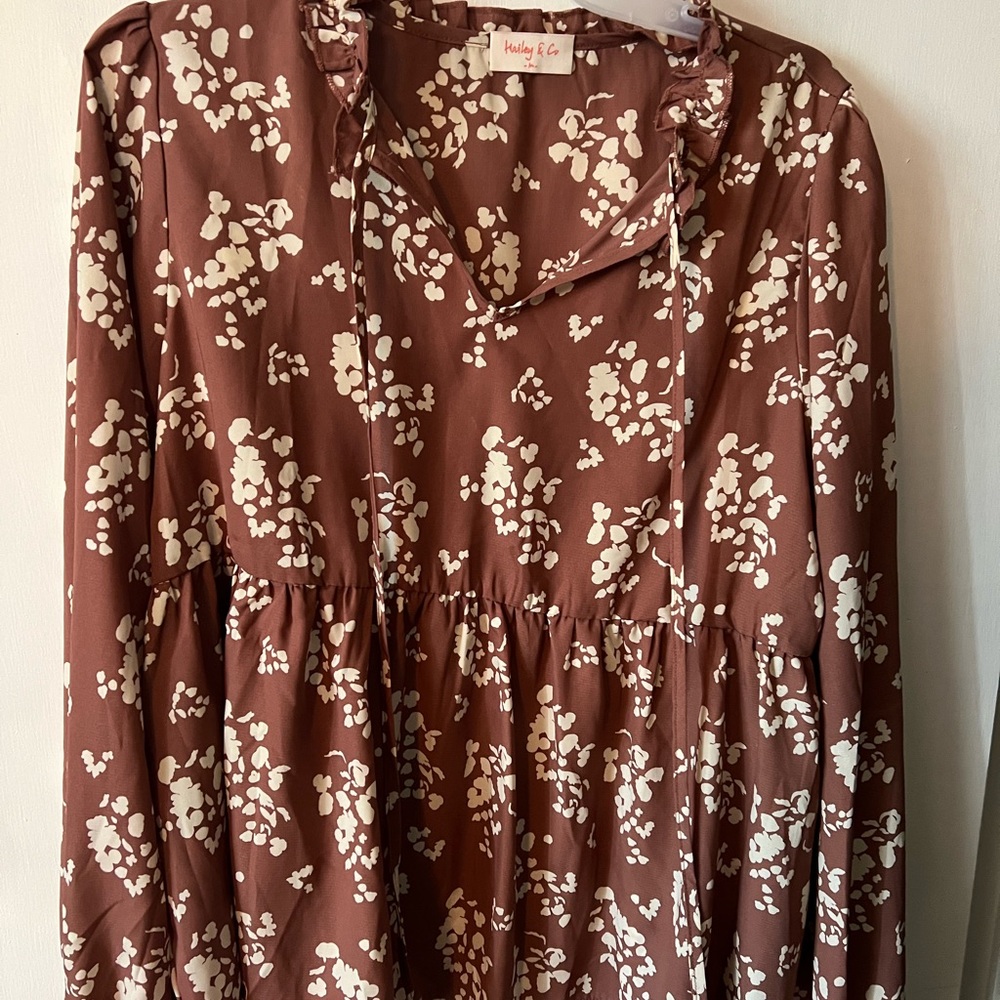 Floral Brown Blouse